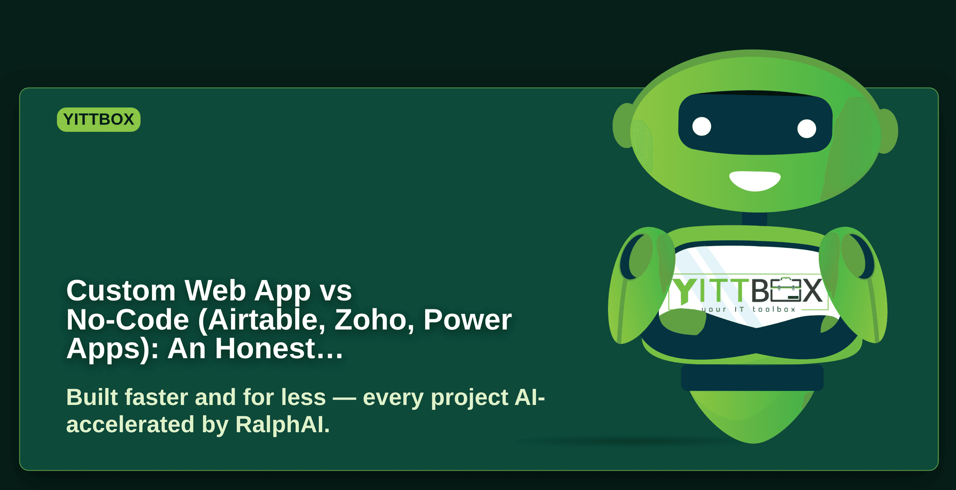 Custom Web App vs No-Code (Airtable, Zoho, Power Apps): An Honest Comparison